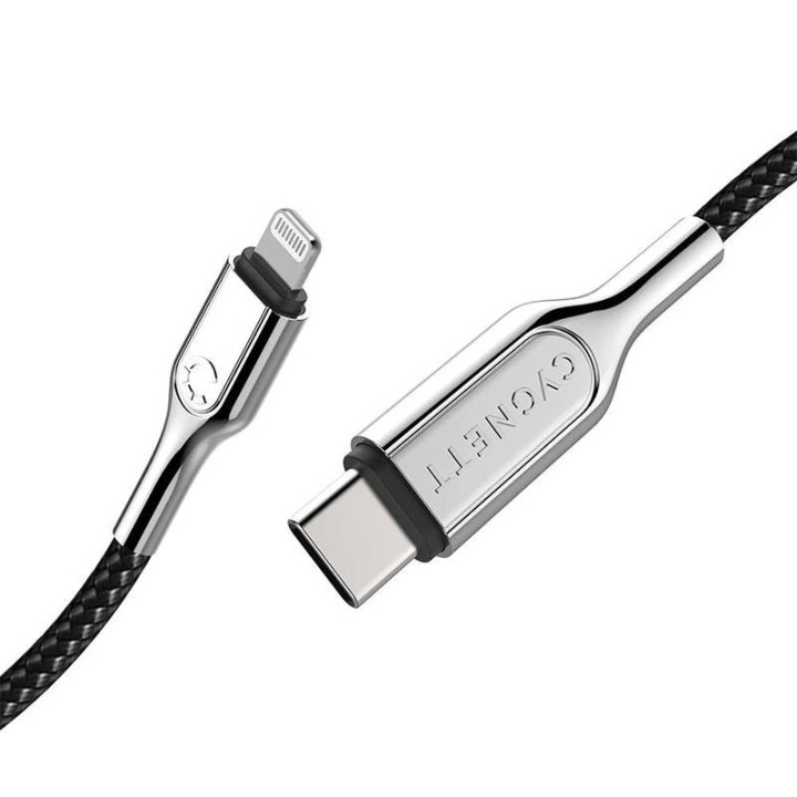 Cable USB-C A Lightning Cygnett Blindado 30W 2m (negro)