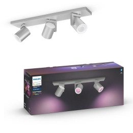 Philips Hue ceiling lamp Argenta plate/spiral aluminum 3x5.7W