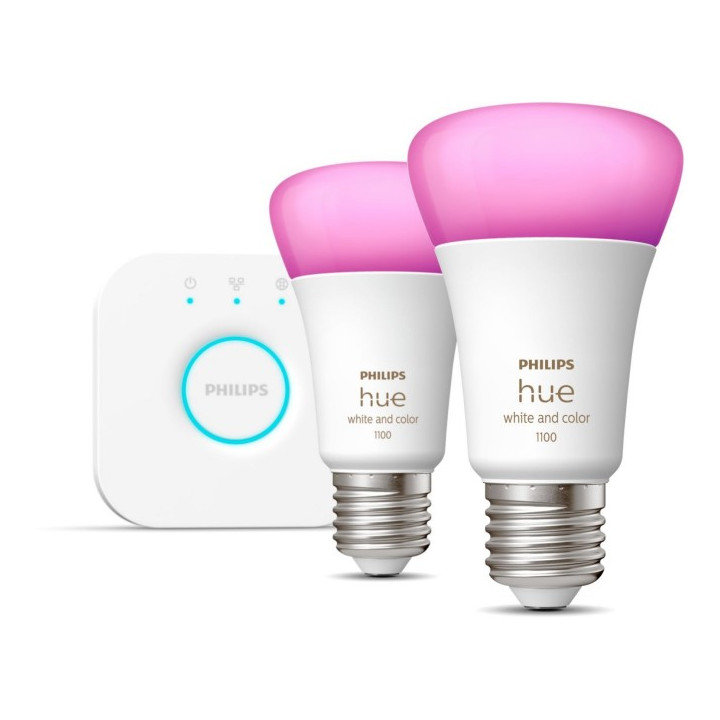 Philips Hue mostek + 2x E27 9W RGBW