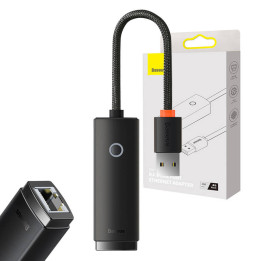 Сетевой адаптер Baseus Lite Series USB-RJ45, 100 Мбит/с (черный)