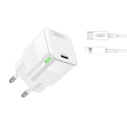 Cargador de pared XO CE06, 30W, USB-C, con cable Lightning
