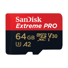 Карта памяти SANDISK EXTREME PRO microSDXC 64 ГБ 200/90 МБ/с UHS-I U3 (SDSQXCU-064G-GN6MA)