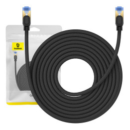 Сетевой кабель в оплетке Cat.7 Baseus Ethernet RJ45, 10 Гбит/с, 10 м (черный)