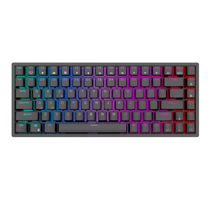Механическая клавиатура Royal Kludge RK84 RGB, красный переключатель (черный) (QWERTY)