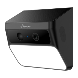 NIVIAN RETAIL NVS-IPC-SOLARLIGHT Cámara IP PTZ de 2MP con Wi-Fi, PoE, ONVIF, Visión Nocturna por IR, Ranura microSD