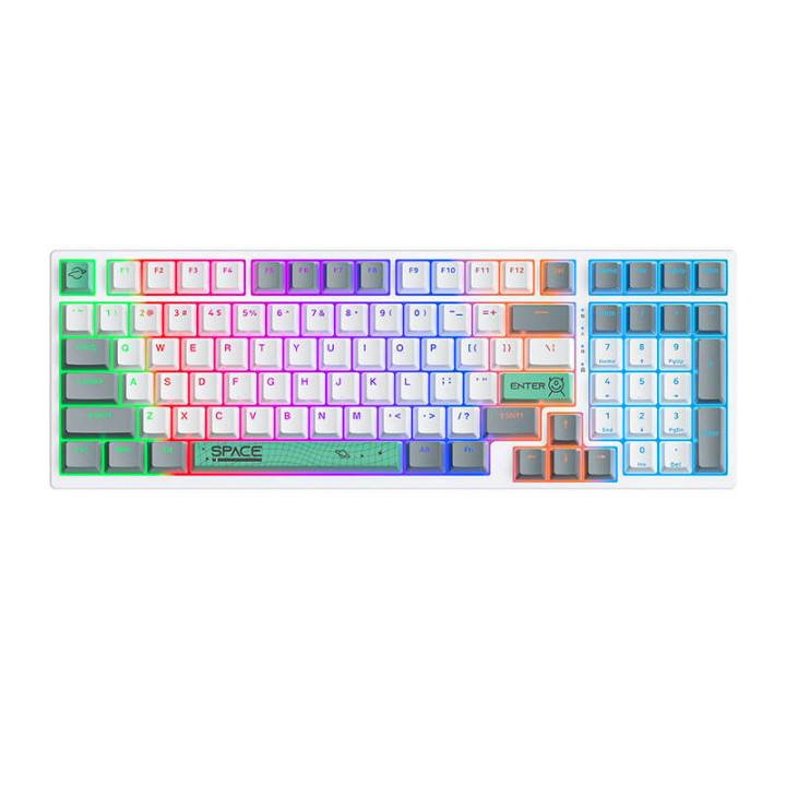 Проводная клавиатура ONIKUMA G38 (98 клавиш) Белая (QWERTY)