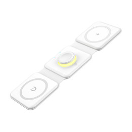 Cargador inalámbrico magnético, Essager, EWXCX3-NMC02, 3w1, 15W (blanco)