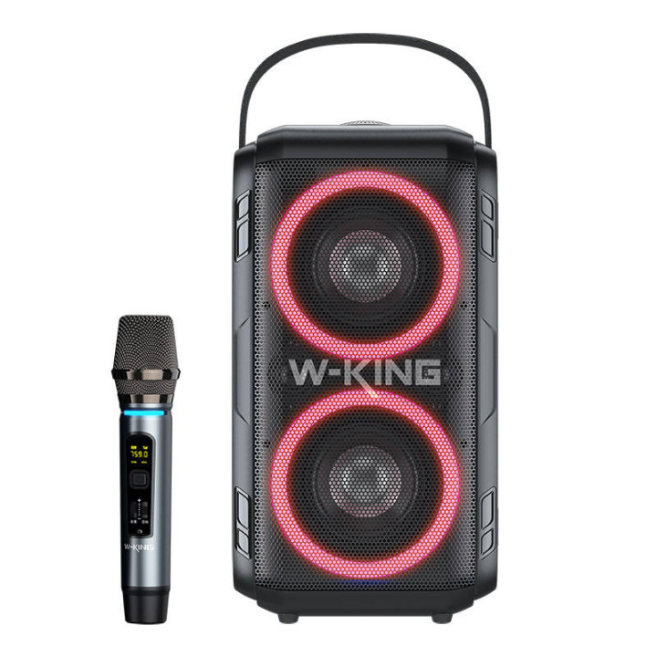 Беспроводная Bluetooth-колонка W-KING T9 60 Вт (черная) + микрофон