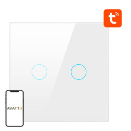 Intelligenter Lichtschalter ZigBee Avatto ZTS02-EU-W2 2-Wege TUYA (weiß)
