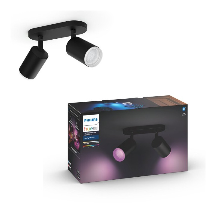 Philips Hue Fugato plate/spiral black 2x5.7W
