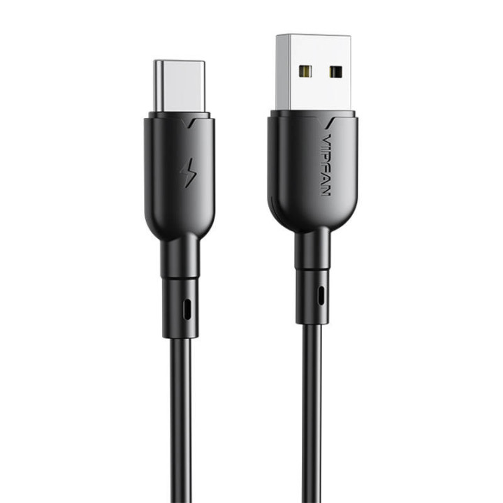 Cable USB a USB-C VFAN Colorful X11, 3A, 1m (negro)