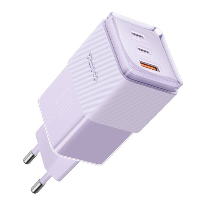 Cargador de red GaN 67W Mcdodo CH-1502 2x USB-C, USB-A (púrpura)
