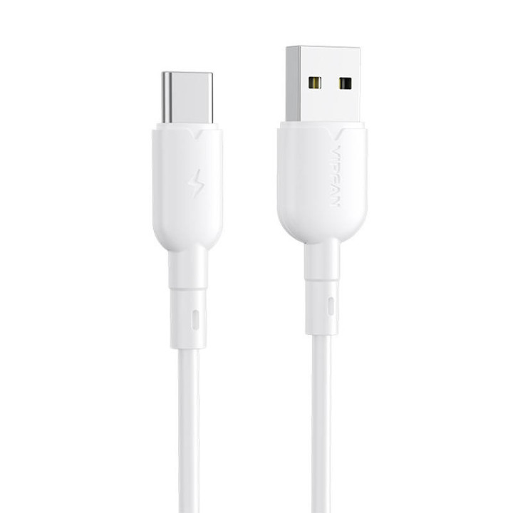 Cable USB a USB-C VFAN Colorful X11, 3A, 1m (blanco)