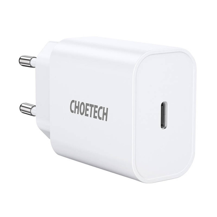 Cargador de red Choetech Q5004 EU USB-C, 20W (blanco)