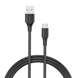 Cable USB 2.0 a USB-C Vention CTHBC 3A, 0,25m negro
