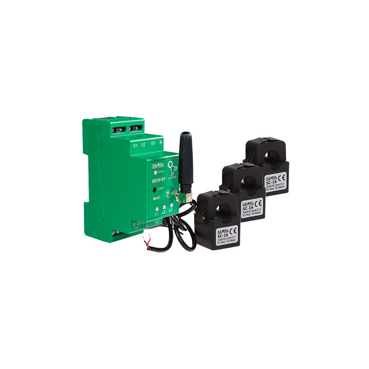 MONITOR DE ENERGÍA ELÉCTRICA MEW-01/ANT SUPLA TRIFÁSICO ZAMEL