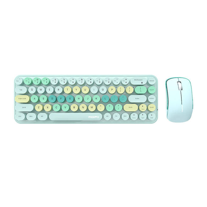 Комплект беспроводной клавиатуры и мыши MOFII Bean 2.4G (зеленый)