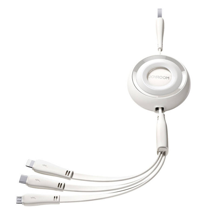 3in1 Joyroom Colorful Кабель USB-C/Lightning/Micro USB 3,5 А, 1 м (белый)