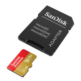 Карта памяти SANDISK EXTREME microSDXC 256 ГБ 190/130 МБ/с UHS-I U3 (SDSQXAV-256G-GN6MA)