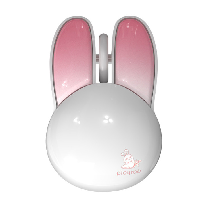 MOFII Ratón Inalámbrico + Bluetooth Rabbit M6DM Brillante (Blanco-Rosa)