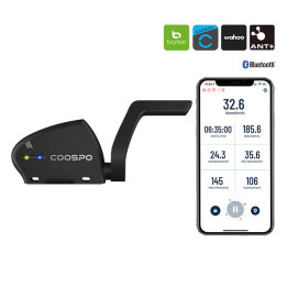 Датчик скорости и частоты вращения педалей Coospo BK805, совместимый с Wahooo, Garmin, Bryton и т. д.
