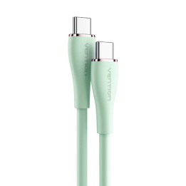 Cable USB-C 2.0 a USB-C Vention TAWGG 1,5m PD 100W Verde Claro Silicona