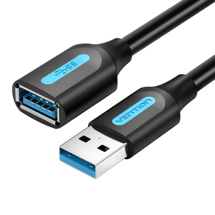 Удлинительный кабель USB 3.0 «папа-мама» Vention CBHBI 3 м, черный