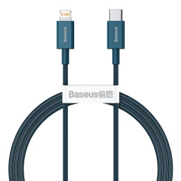 Cable Baseus Serie Superior USB-C a iP, 20W, PD, 1m (azul)