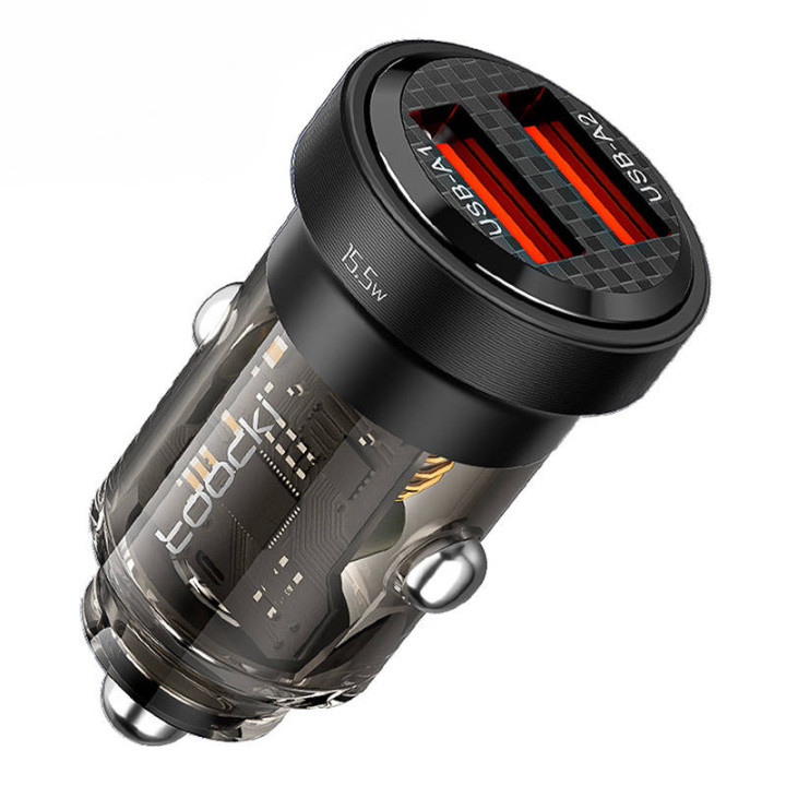 Cargador de coche Toocki 2A, 15W (negro)