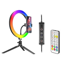 Tracer RGB ring lamp 26cm with a tripod