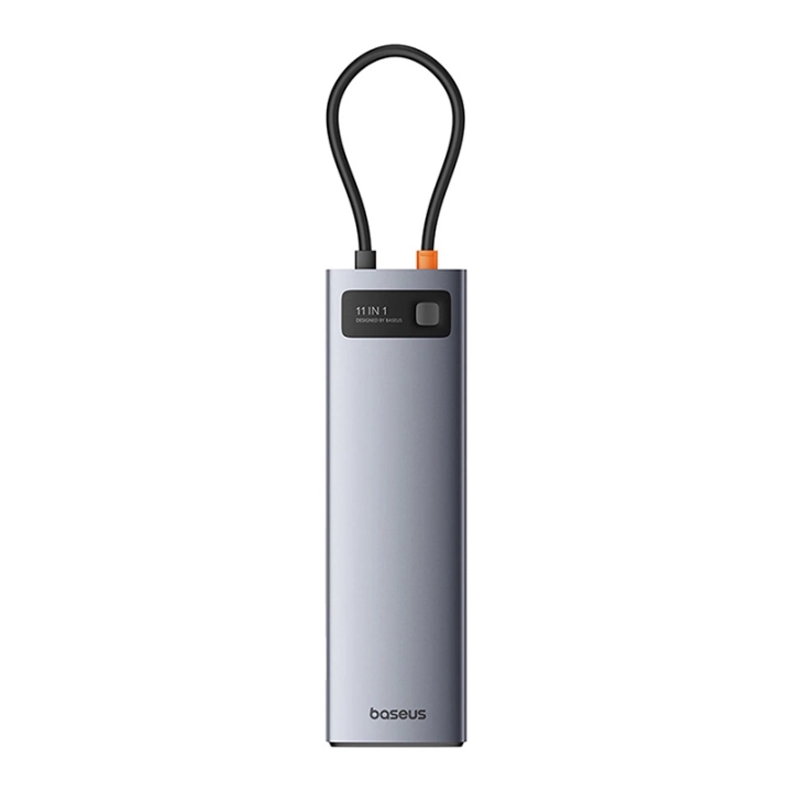 Концентратор 11в1 Baseus StarJoy Metal Glam Series, USB-C to HDMI +VGA + 3 x USB 3.0 + USB 2.0+USB-C PD + RJ45 + SD/TF +3,5мм