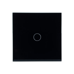 SmartWise T4 EU 1C UNI (R3), schwarz, 1 Gang, WLAN+RF-Smart-Lichtschalter (funktioniert mit einem stromführenden Kabel und mit s