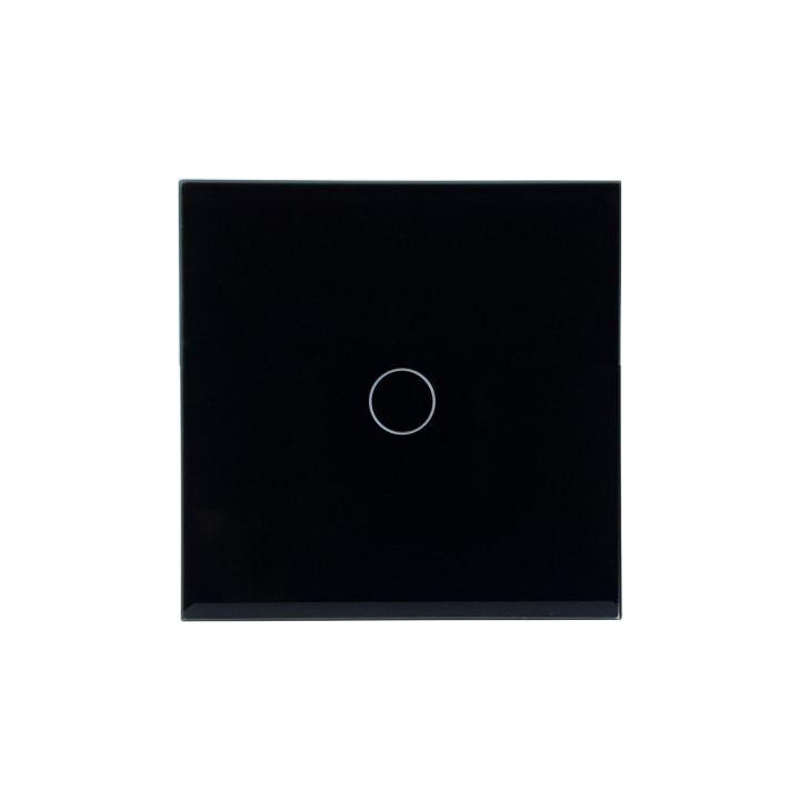 SmartWise T4 EU 1C UNI (R3), schwarz, 1 Gang, WLAN+RF-Smart-Lichtschalter (funktioniert mit einem stromführenden Kabel und mit s