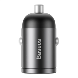 Baseus Tiny Star Mini Cargador de Coche de Carga Rápida Puerto USB 30W Gris