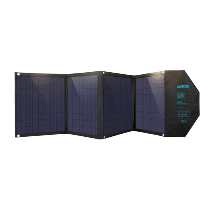 Cargador solar plegable Choetech SC007 80W (negro)