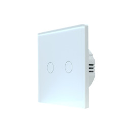 SmartWise T62 UNI Zigbee 3.0 + RF, 2-клавишный интеллектуальный настенный выключатель, универсальная проводка, белая сенсорная п