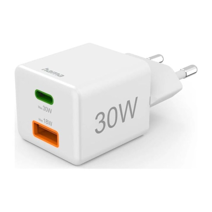 Hama mini 30W PD/QC белый