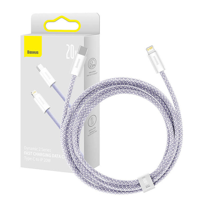 Cable USB-C a Lightning Baseus Dynamic 2 Series 20W 2m (púrpura)