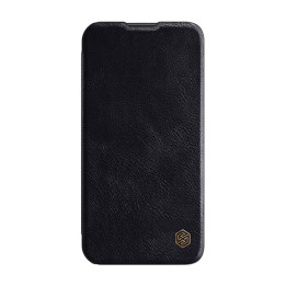 Funda Nillkin Qin Pro de cuero para iPhone 14 Plus (negro)