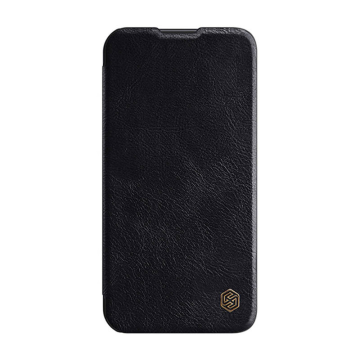 Funda Nillkin Qin Pro de cuero para iPhone 14 Plus (negro)