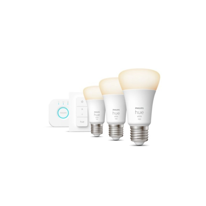 Philips Hue мостик + 3x E27 9,5W W BT + переключатель