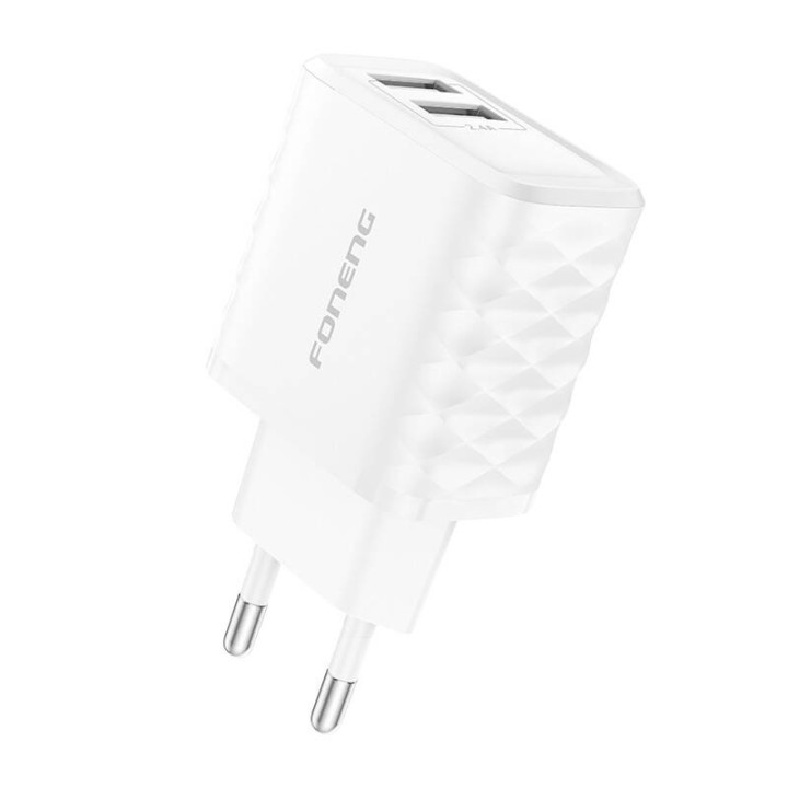 Foneng EU53 20W 2xUSB-A, cargador de corriente 2.4A (blanco)
