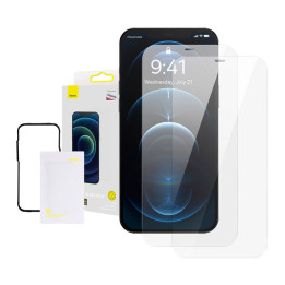 Vidrio templado Baseus transparente de 0,3 mm (6,1 pulgadas) para iPhone 12/12 Pro (2 piezas)