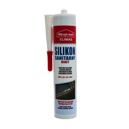 SANITARY SILICONE SSA-310-BI CARTRIDGE 310 ml WHITE WKRĘT-MET KLIMAS