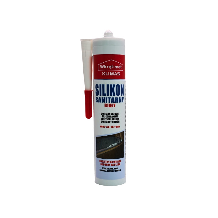 SANITARY SILICONE SSA-310-BI CARTRIDGE 310 ml WHITE WKRĘT-MET KLIMAS