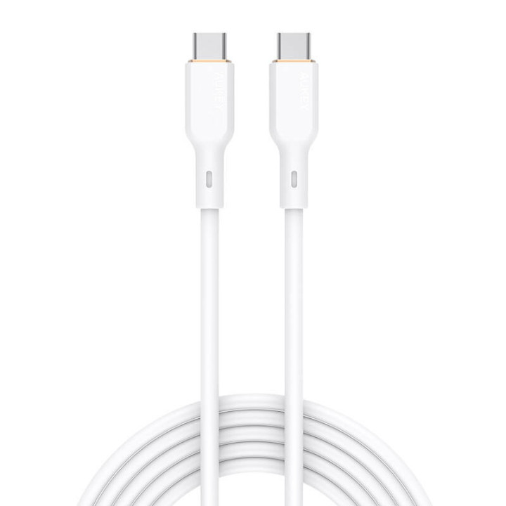 Кабель USB-C — USB-C Aukey CB-SCC102, 100 Вт, 1,8 м (белый)