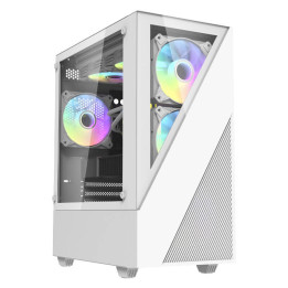 Компьютерный корпус Aigo E330M + 4 вентилятора argb (белый)