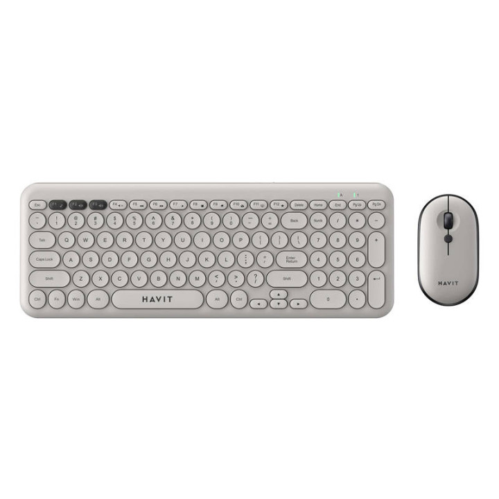 Havit KB254GCM беспроводной игровой комплект 2-в-1 клавиатура + мышь (серый) (QWERTY)