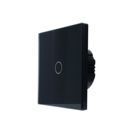 SmartWise T61 UNI Zigbee 3.0 + RF, 1-клавишный интеллектуальный настенный выключатель, универсальная проводка, черная сенсорная 