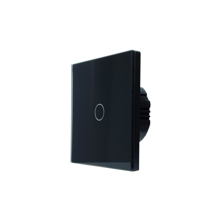 SmartWise T61 UNI Zigbee 3.0 + RF, 1-клавишный интеллектуальный настенный выключатель, универсальная проводка, черная сенсорная 